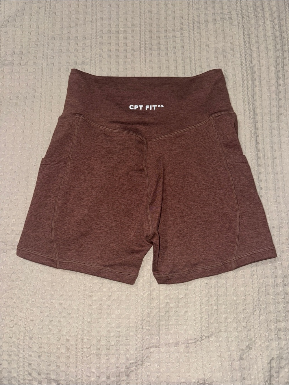 Women's High-Waist Maroon Active Shorts